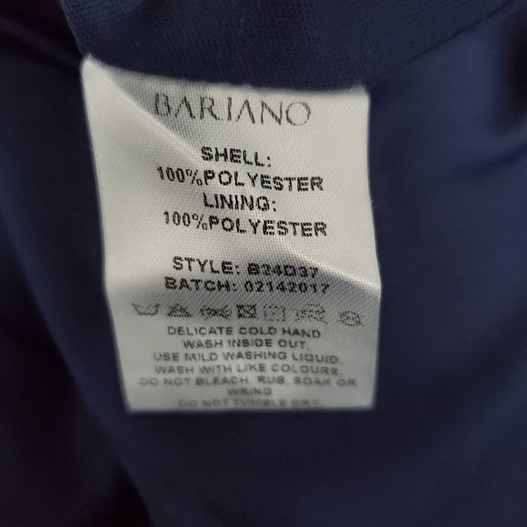 NWOT Bariano Navy Blue Asymmetric Open Back Dress - Picture 4 of 4